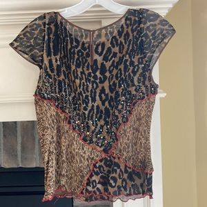 Designer Neil Bieff Fusion Two-Piece Dressy Skirt and Top Size 8. Worn Once.